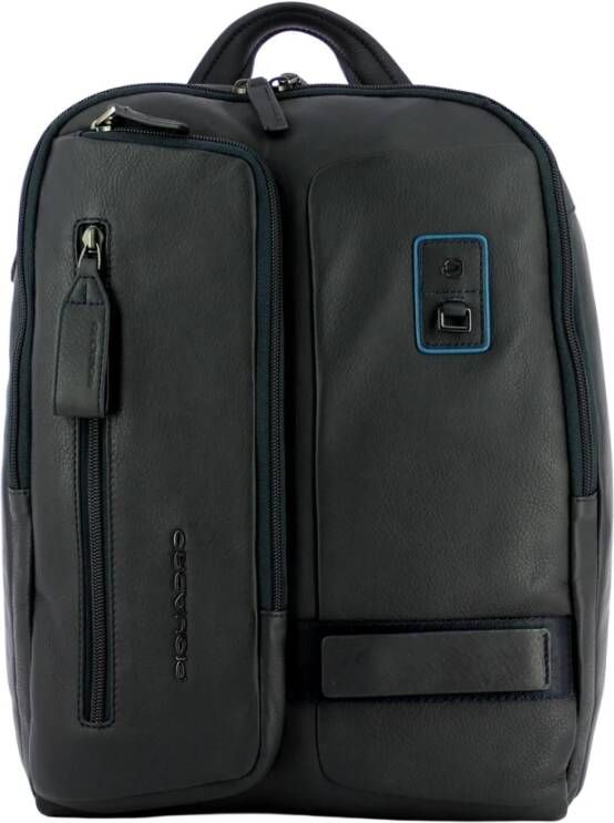 Piquadro Uitbreidbare rugzak met pc met Rfid dionisio 14.0 , Blauw, Heren