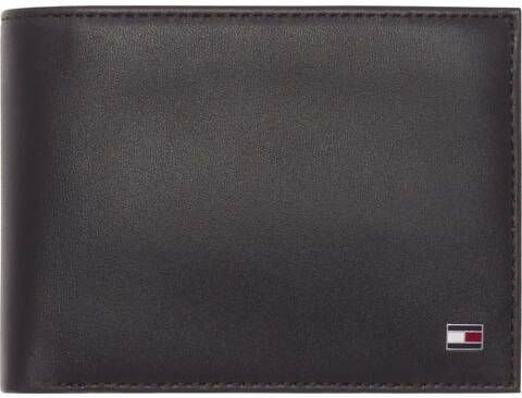 Tommy Hilfiger Bi fold portemonnees Eton CC Flap and Coin Pocket Zwart