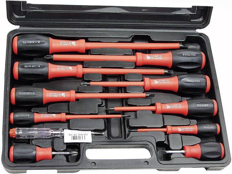 Brüder Mannesmann Schroevendraaierset elektro(11 dlg )