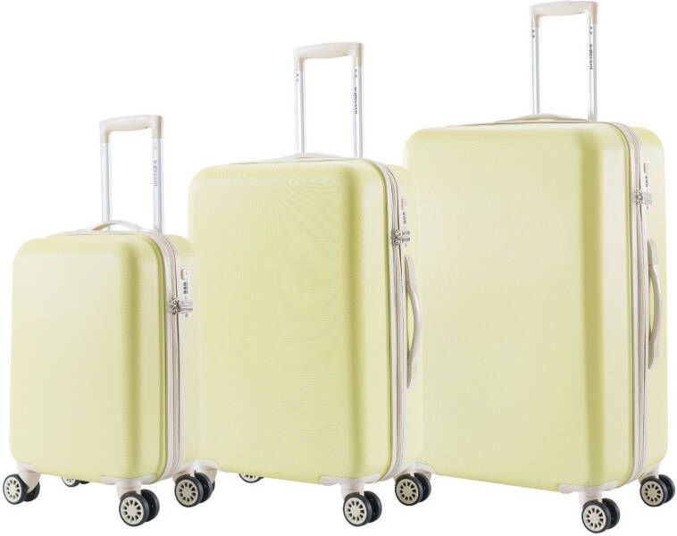 Decent Star-Maxx 3-delige Kofferset pastel yellow