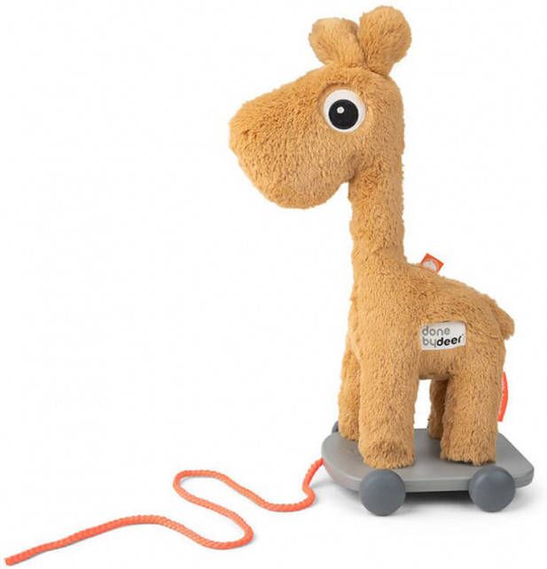 Done by Deer trekdier Raffi Mustard activiteiten knuffel 30 cm