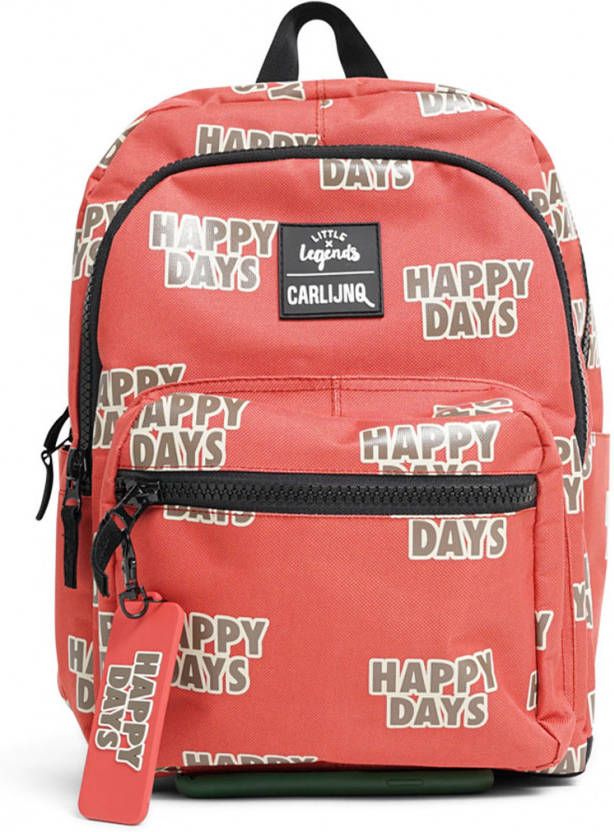 Little Legends x CarlijnQ Happy Days Backpack roestbruin/rood Kindertas