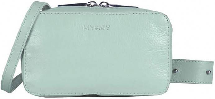 MYOMY leren crossbody tas My Boxy Bag mintgroen