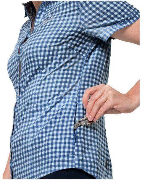 Jack Wolfskin Kepler T-shirt Dames Donkerblauw/Ass. Geometrisch
