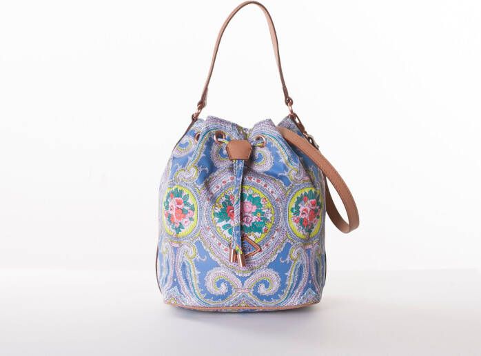 Oilily schoudertas City Rose Paisley Bucket lichtblauw