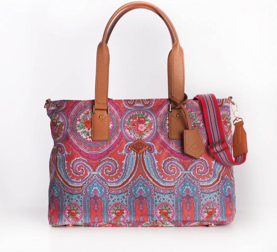 Oilily City Rose Paisley M Carry All hot coral Damestas