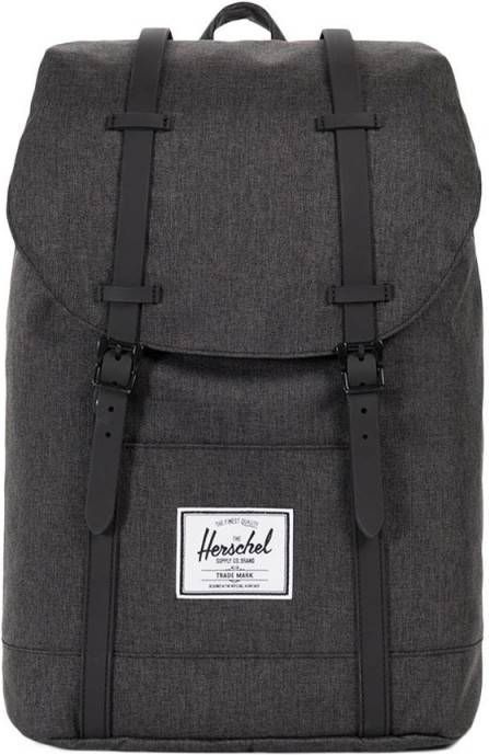 Herschel Supply Co. Retreat Rugzak black crosshatch/black rubber Laptoprugzak