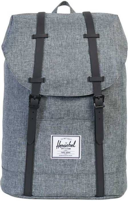 Herschel Supply Co. Retreat Rugzak raven crosshatch/black rubber Laptoprugzak