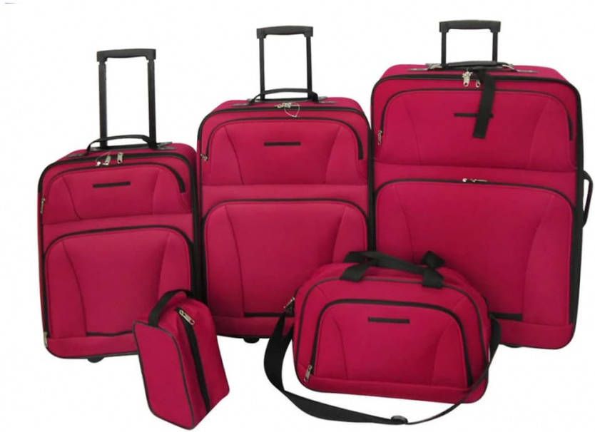 VIDAXL Reisbagage set rood 5 delig