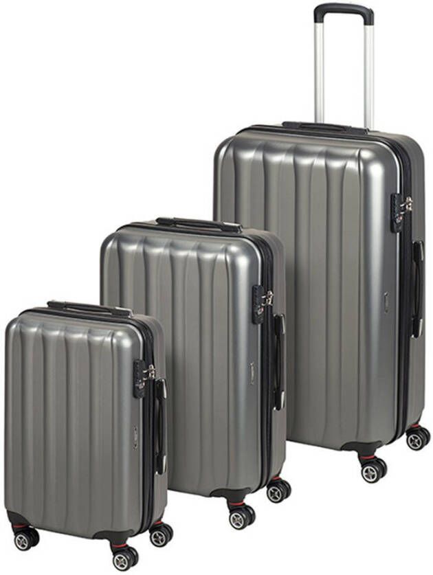 Princess Traveller trolleyset Hollywood 3 stuks grijs