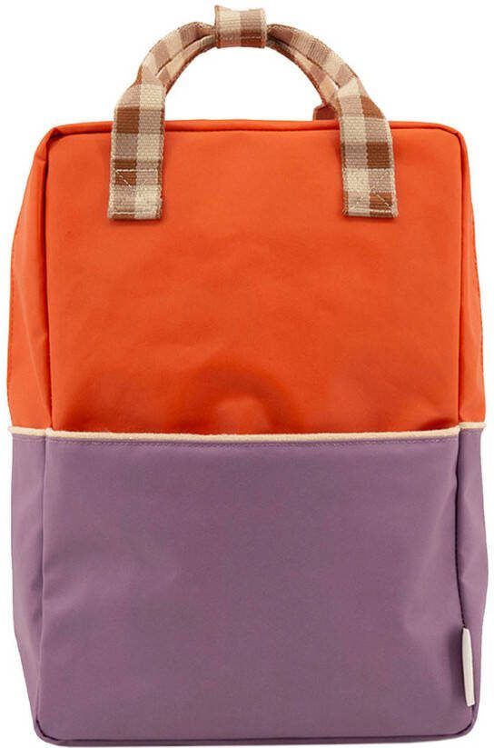 Sticky Lemon Colourblocking Backpack Large orange juice plum purple schoolbus brown