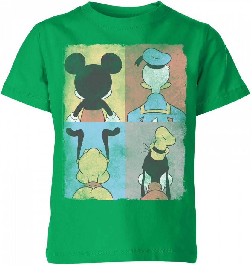 Disney Donald Duck Mickey Mouse Pluto Goofy Tiles Kids' T Shirt Green 146/152(11 12 jaar) Groen